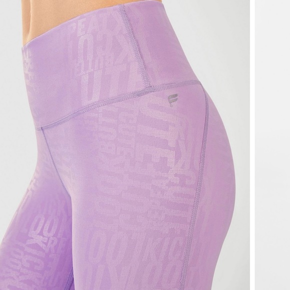 Fabletics Shimmering Purple Leggings - Picture 2 of 7